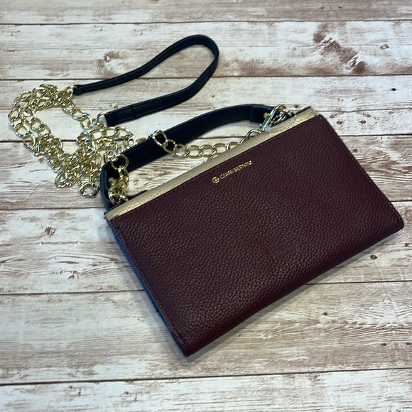 NWT Giani Bernini Wallet Clutch Crossbody Mini Handbag Gold Maroon Navy Blue - Picture 12 of 13